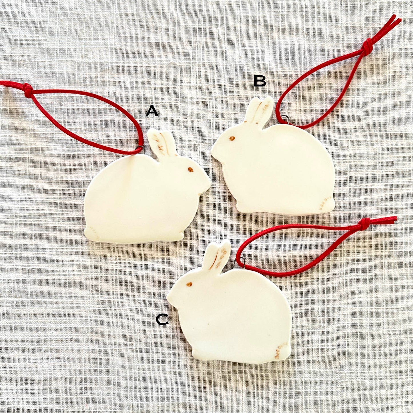 White Rabbit Ornaments