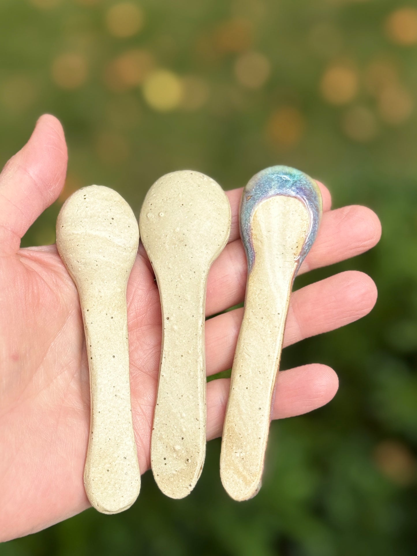 Small ceramic spoons