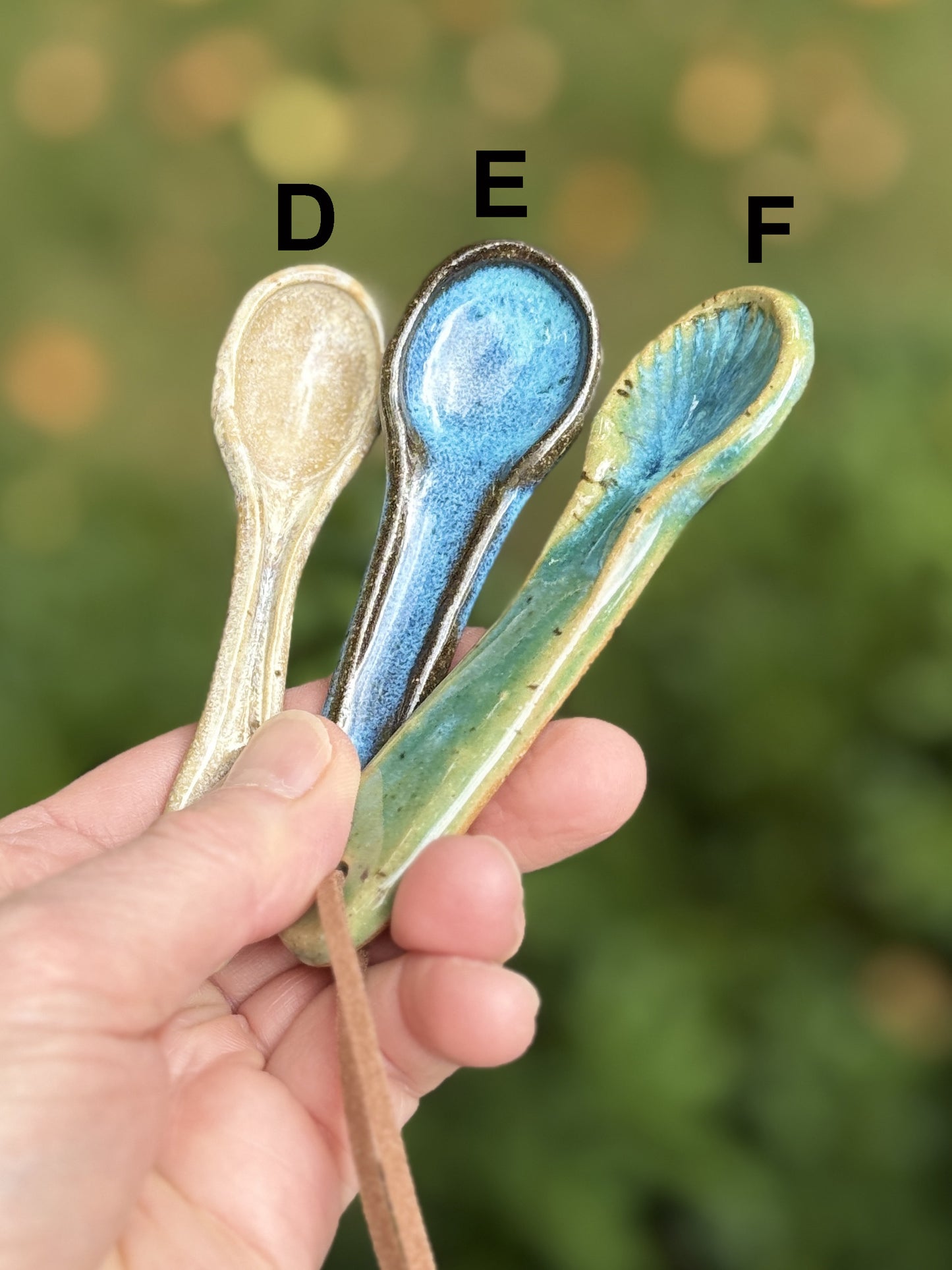Small ceramic spoons