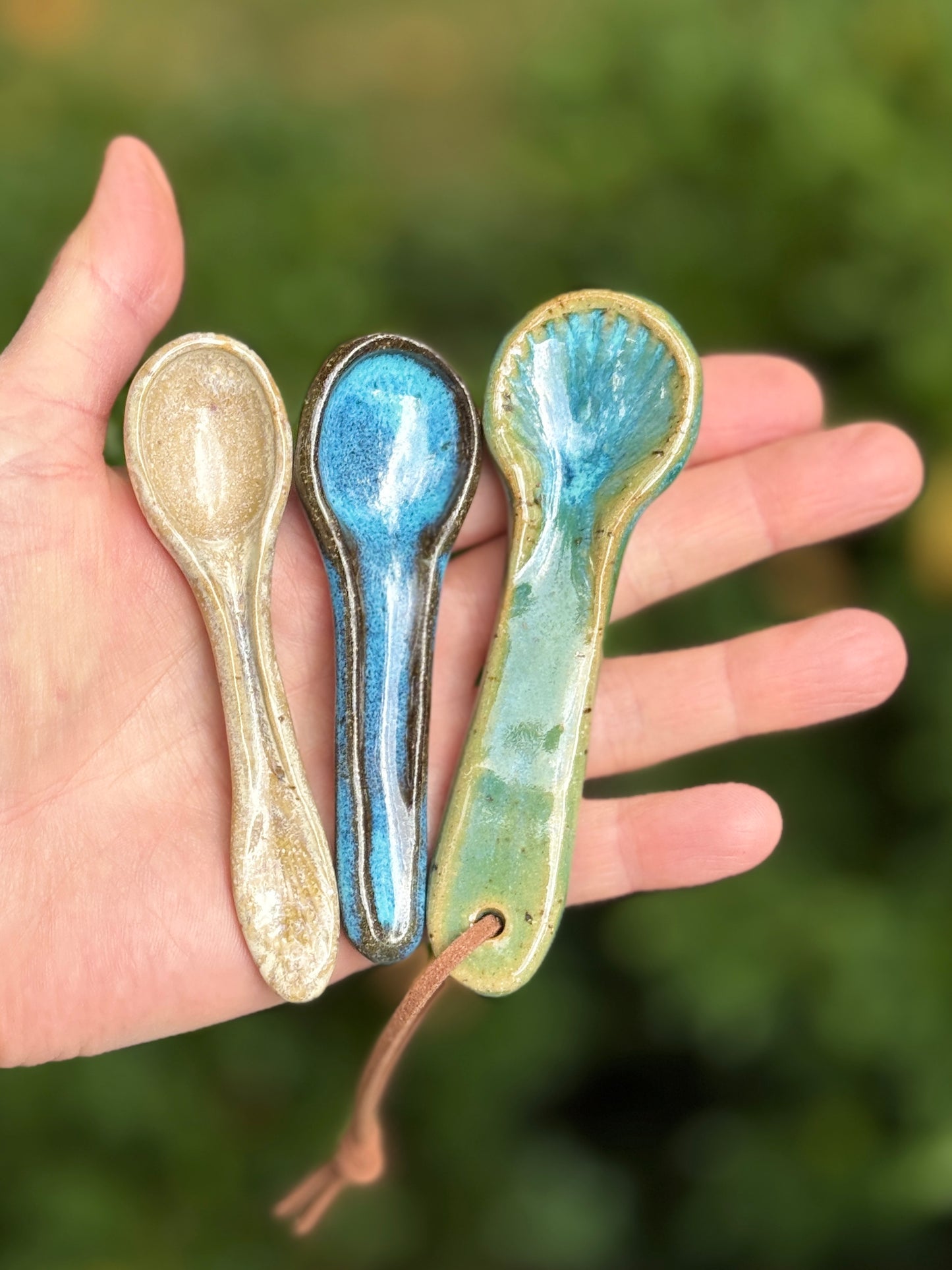Small ceramic spoons