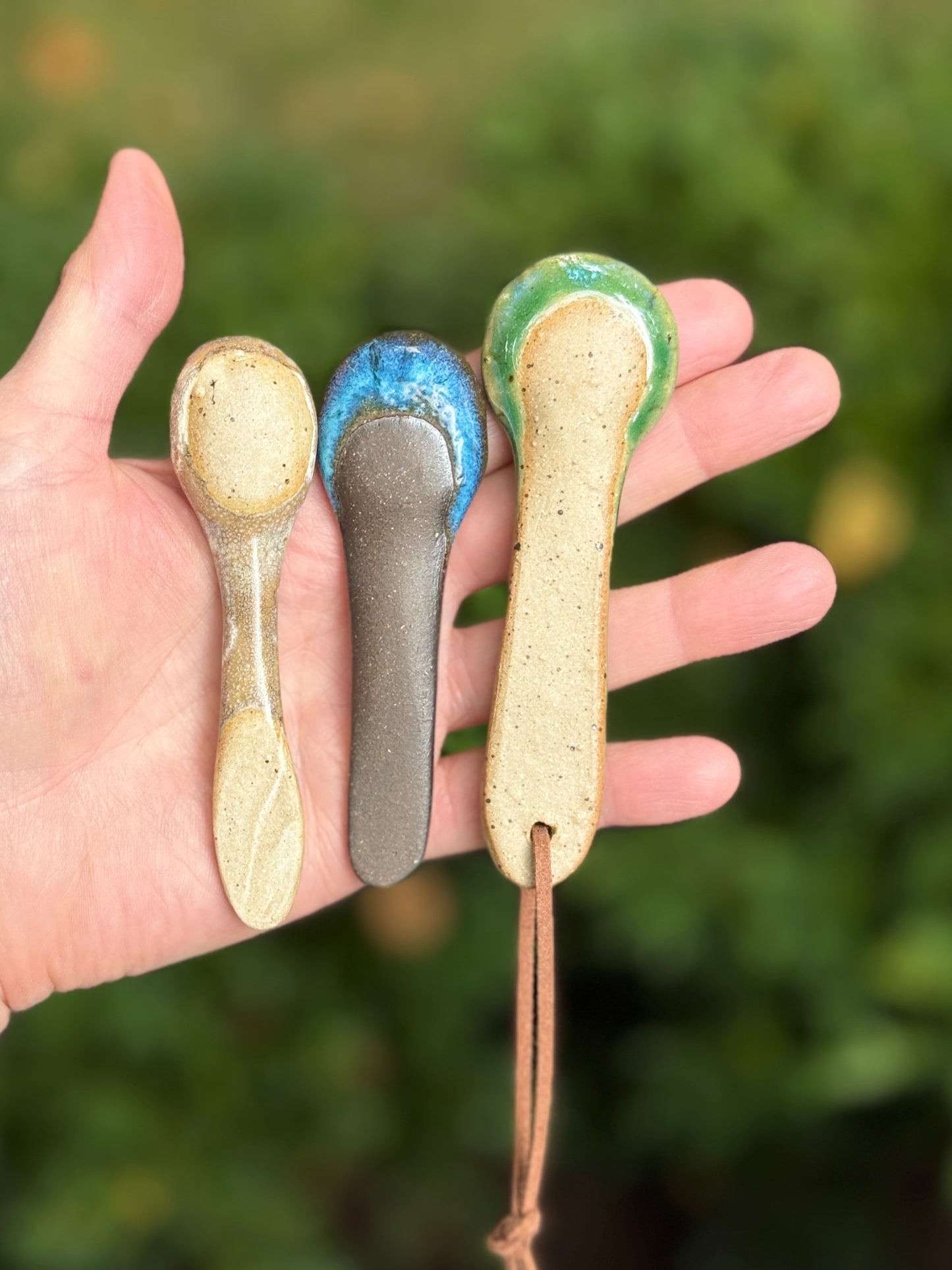 Small ceramic spoons