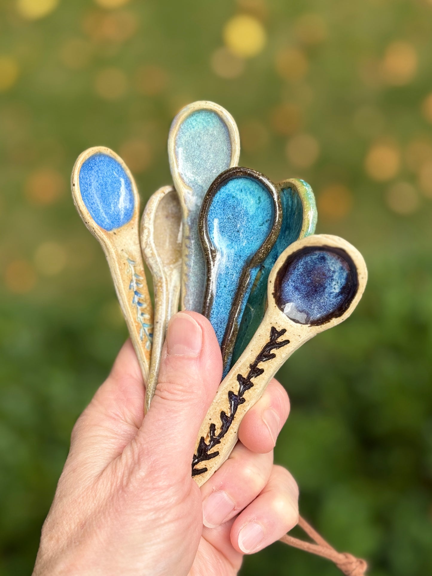 Small ceramic spoons