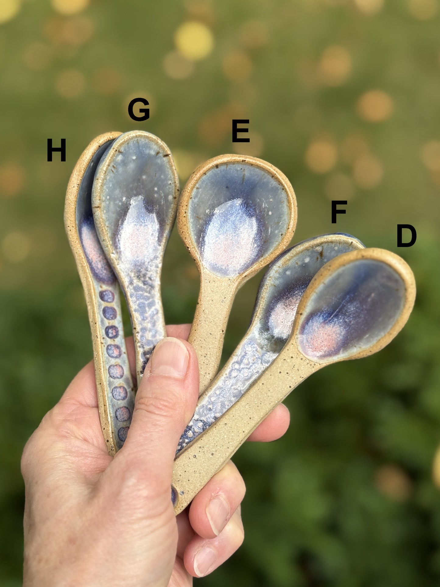 Large ceramic spoons