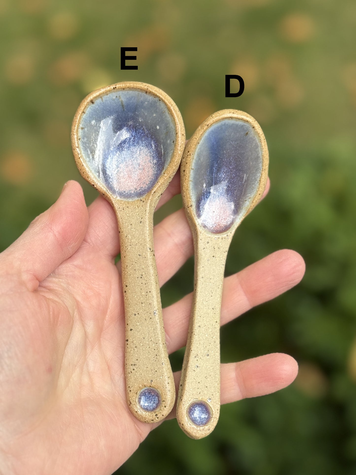 Large ceramic spoons