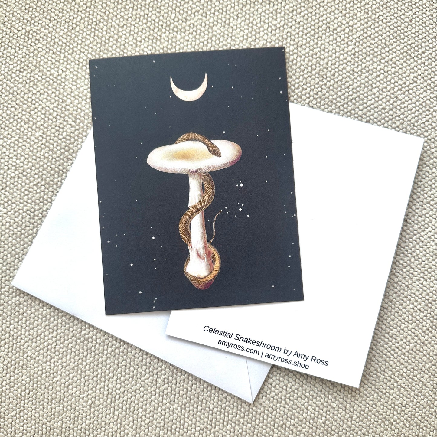 Celestial Snakeshroom note card