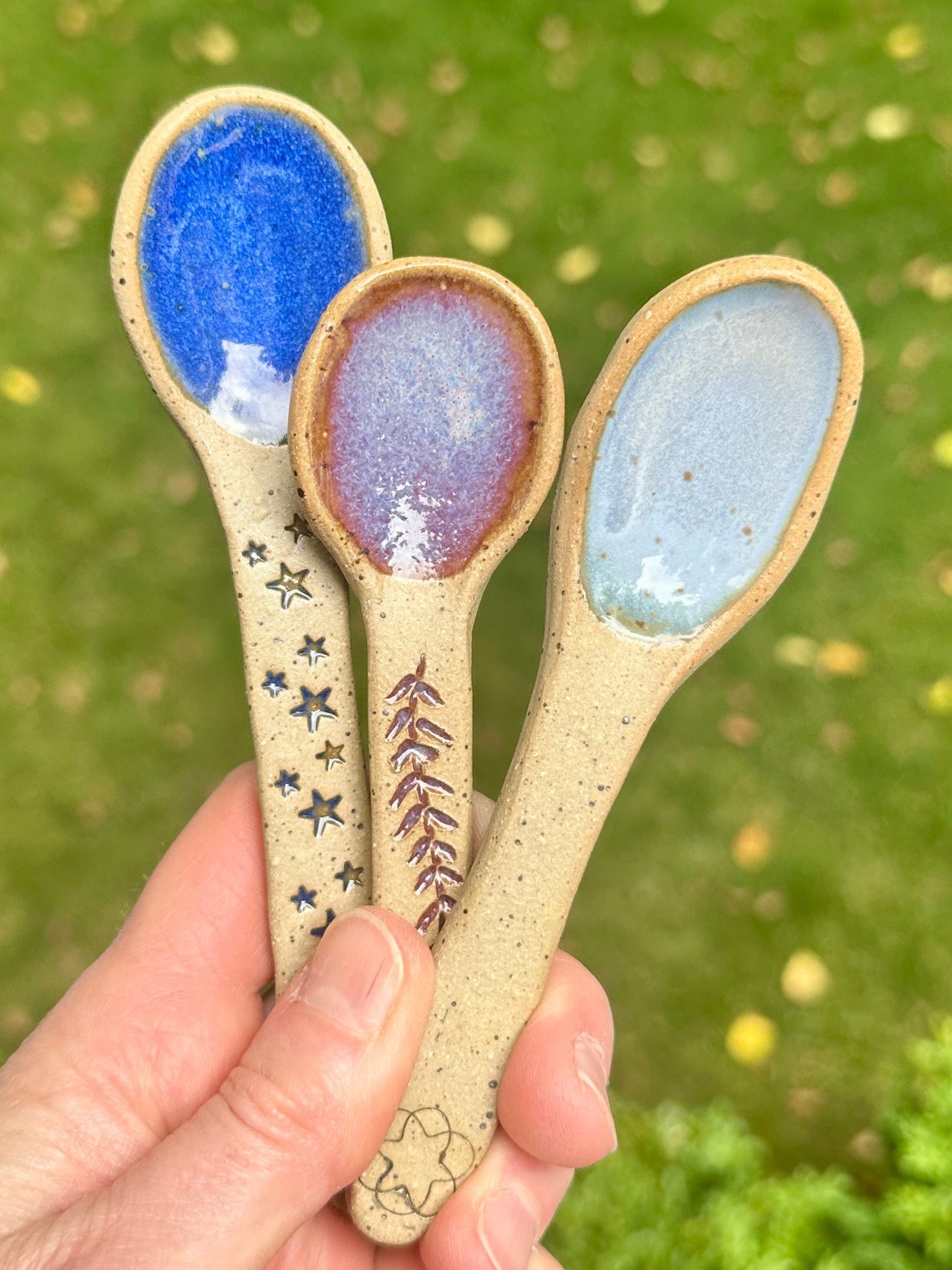 Large ceramic spoons