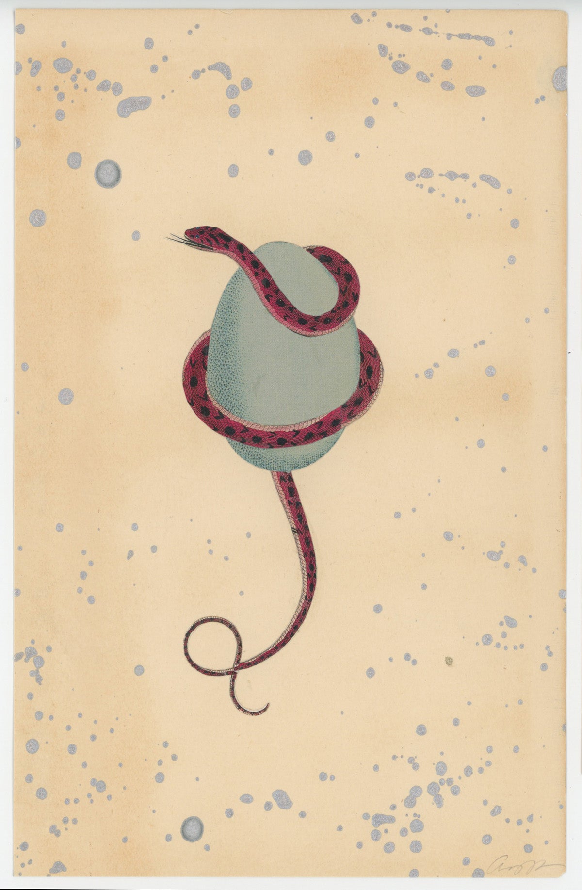 Red/Blue Orphic Egg collage