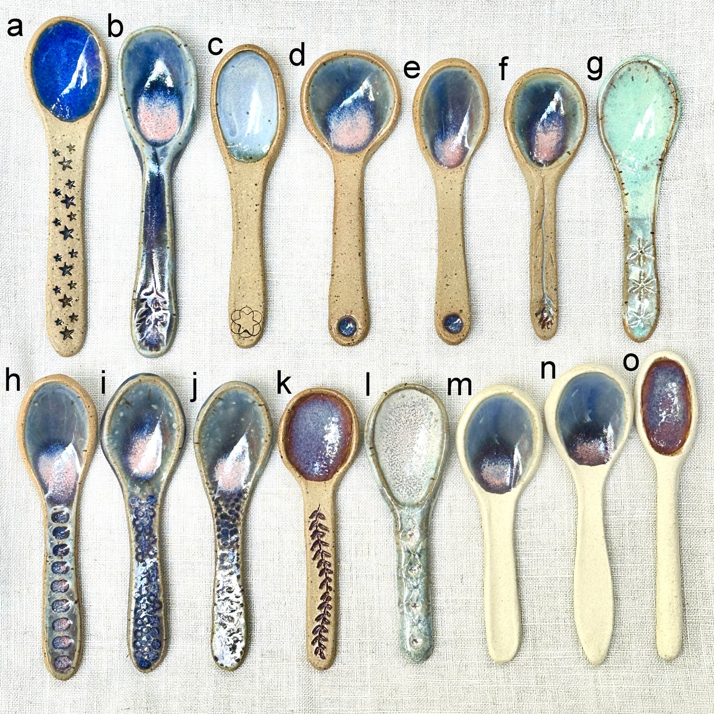 Large ceramic spoons