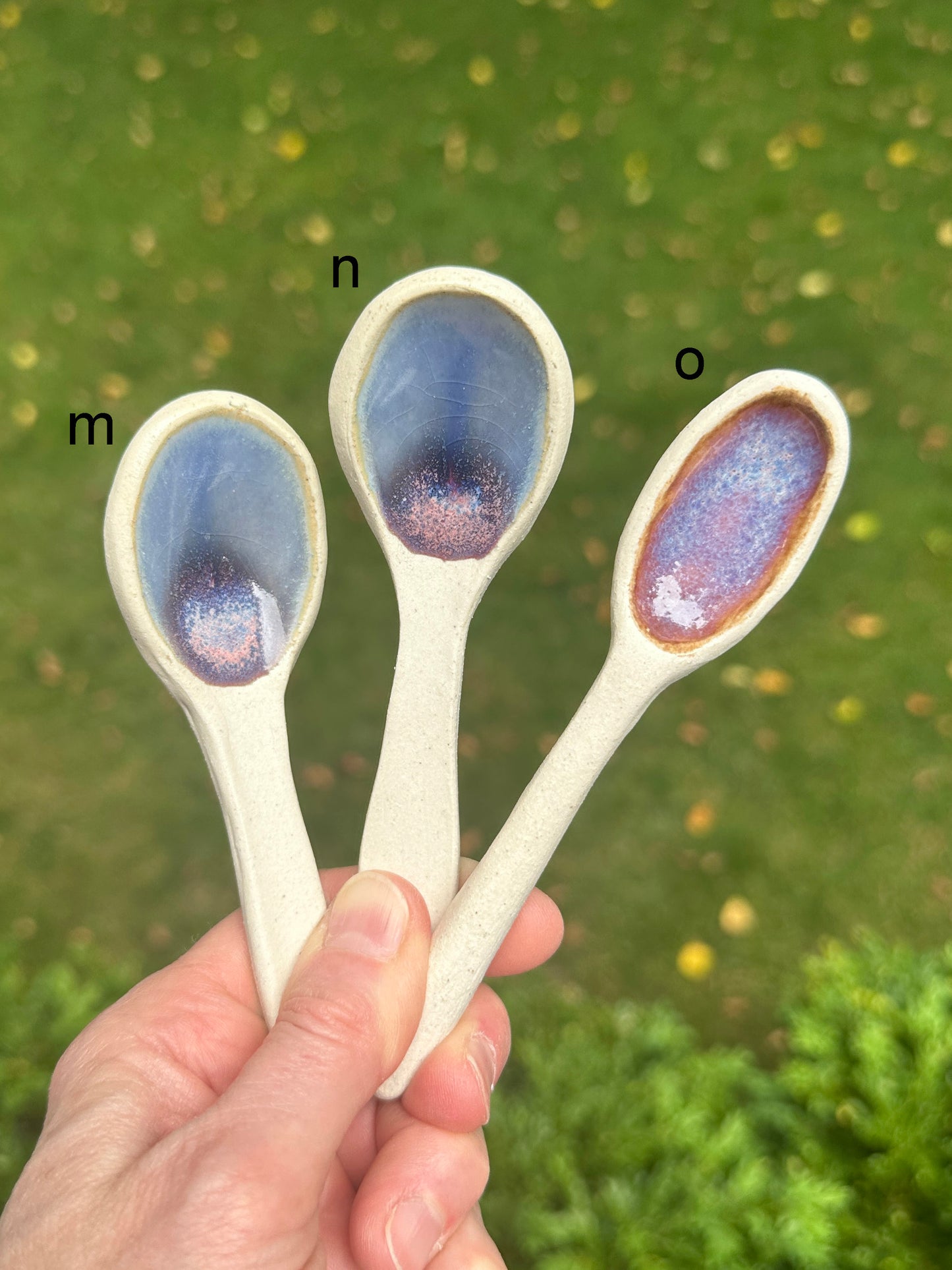 Large ceramic spoons