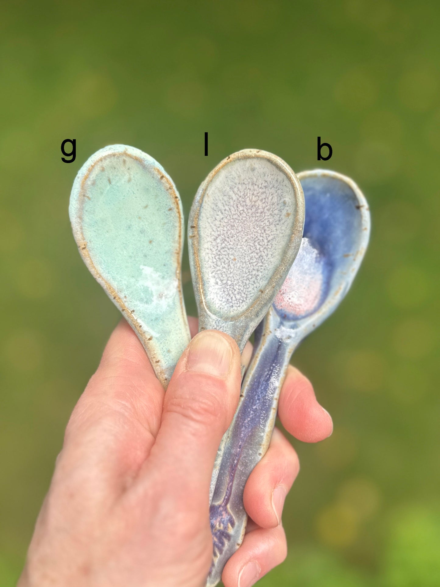 Large ceramic spoons