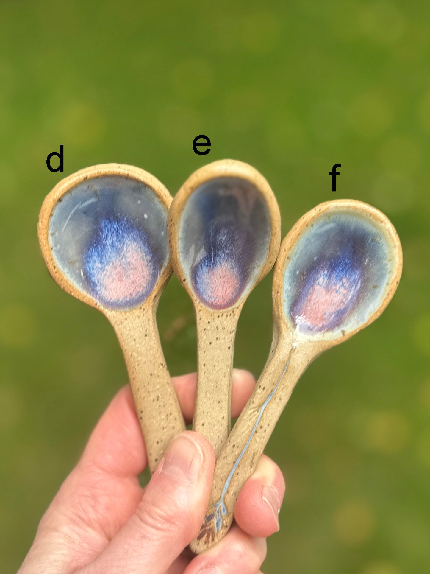 Large ceramic spoons