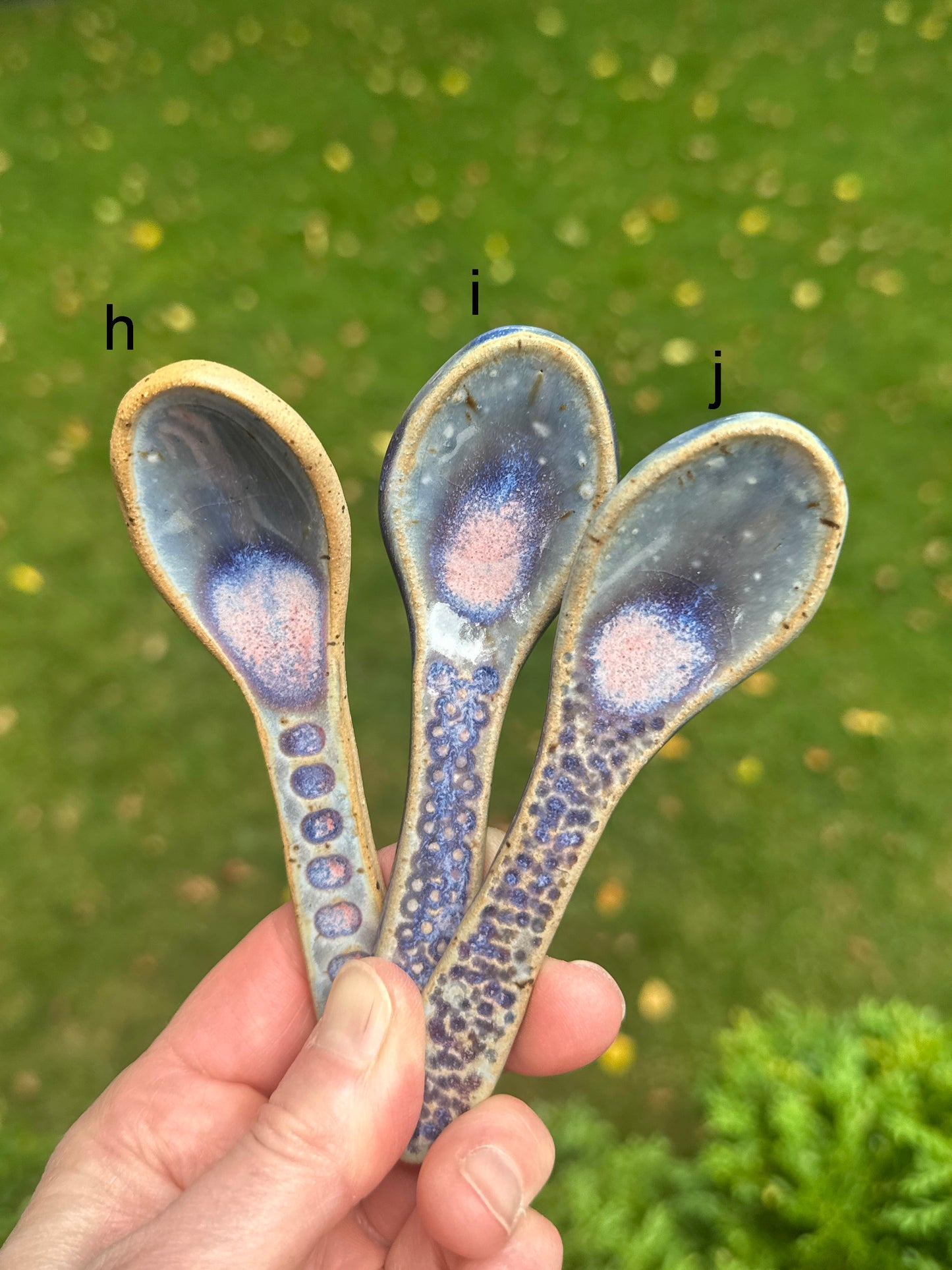 Large ceramic spoons