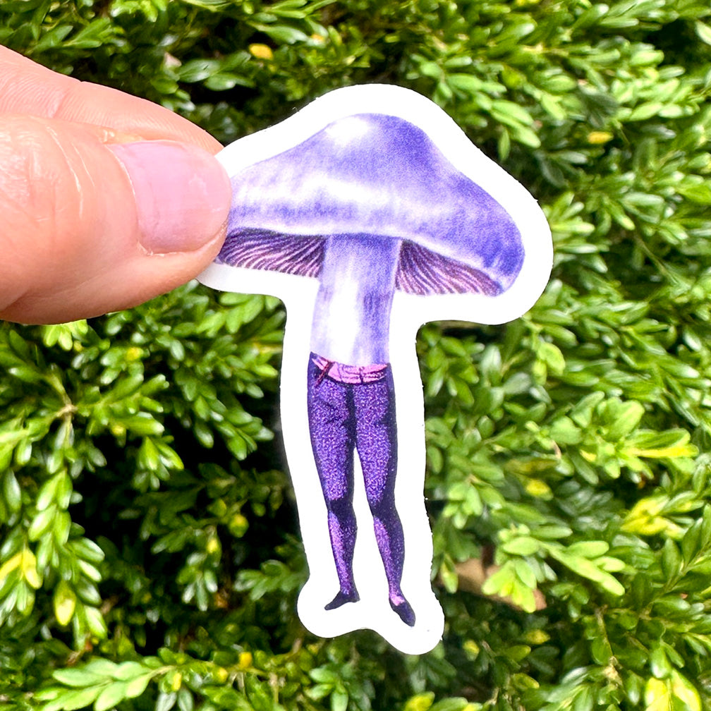 Purple-capped Mushroom Guy sticker