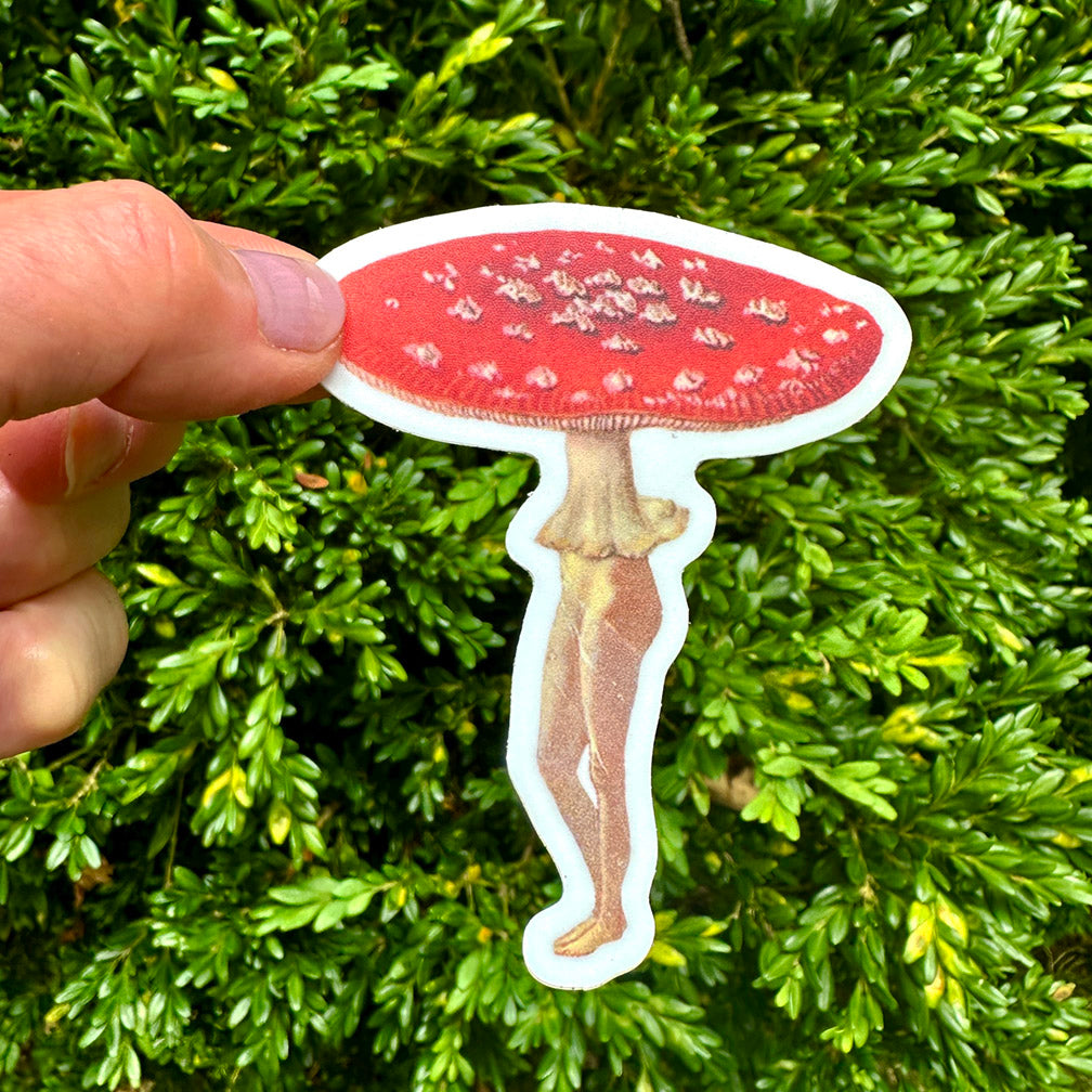 Red-capped Mushroom Gal sticker