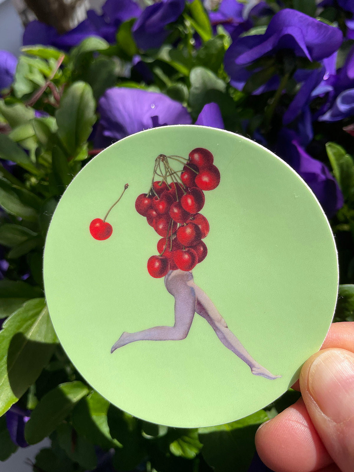 Leaping Cherries sticker