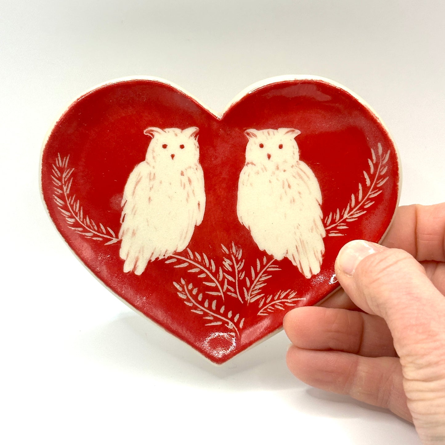 Owl Heart Trinket Dish #1