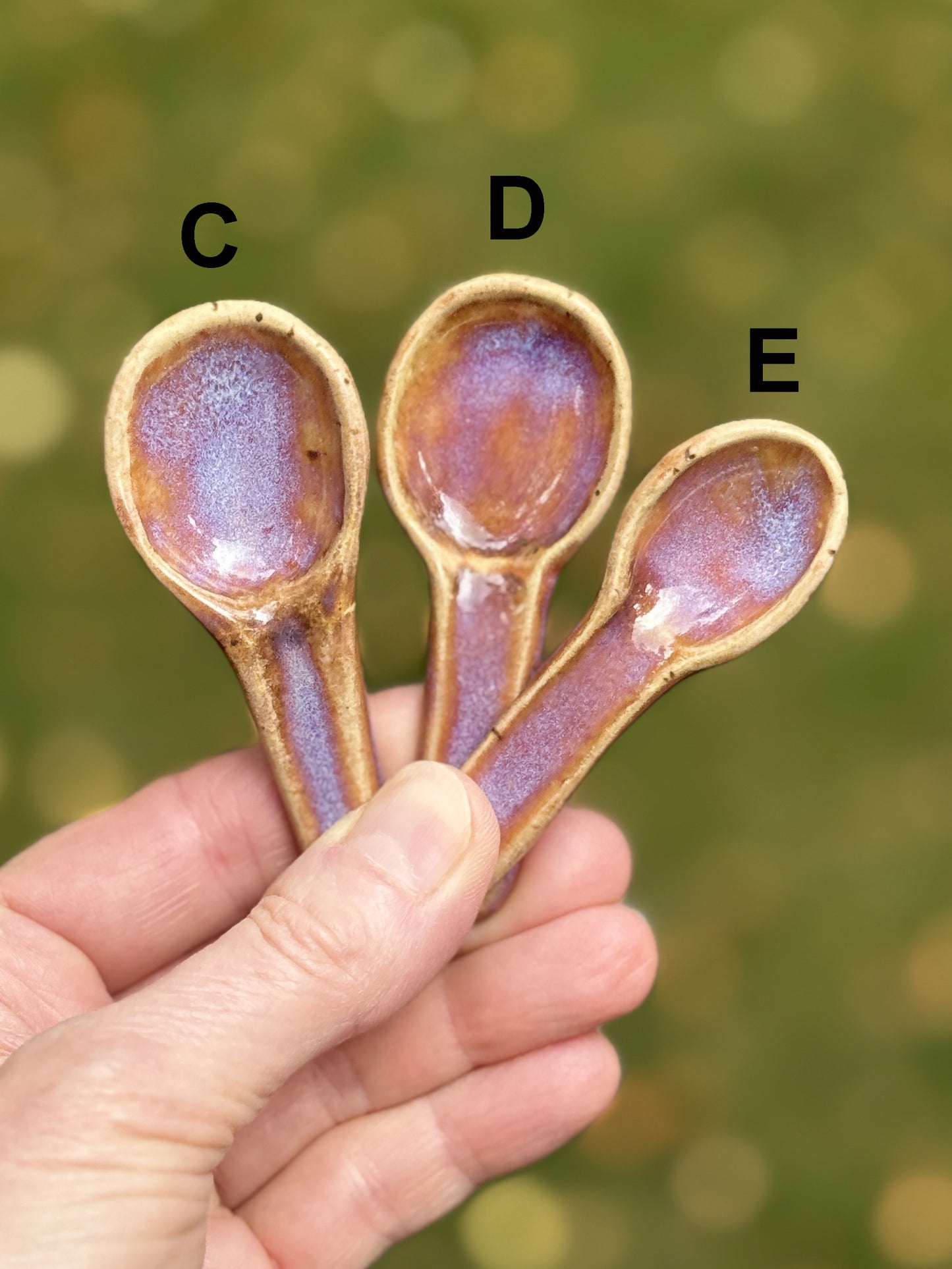 Extra small ceramic spoons