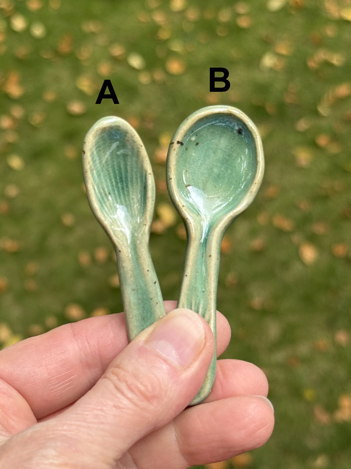 Extra small ceramic spoons