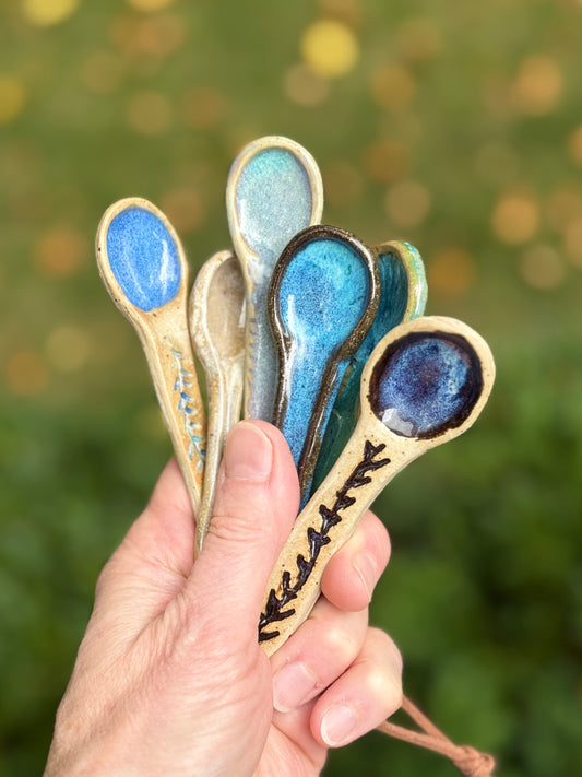 Small ceramic spoons