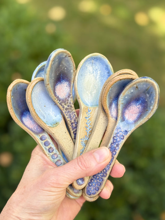 Large ceramic spoons