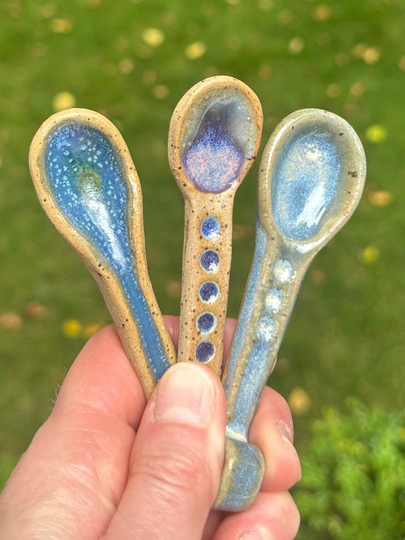 Small ceramic spoons