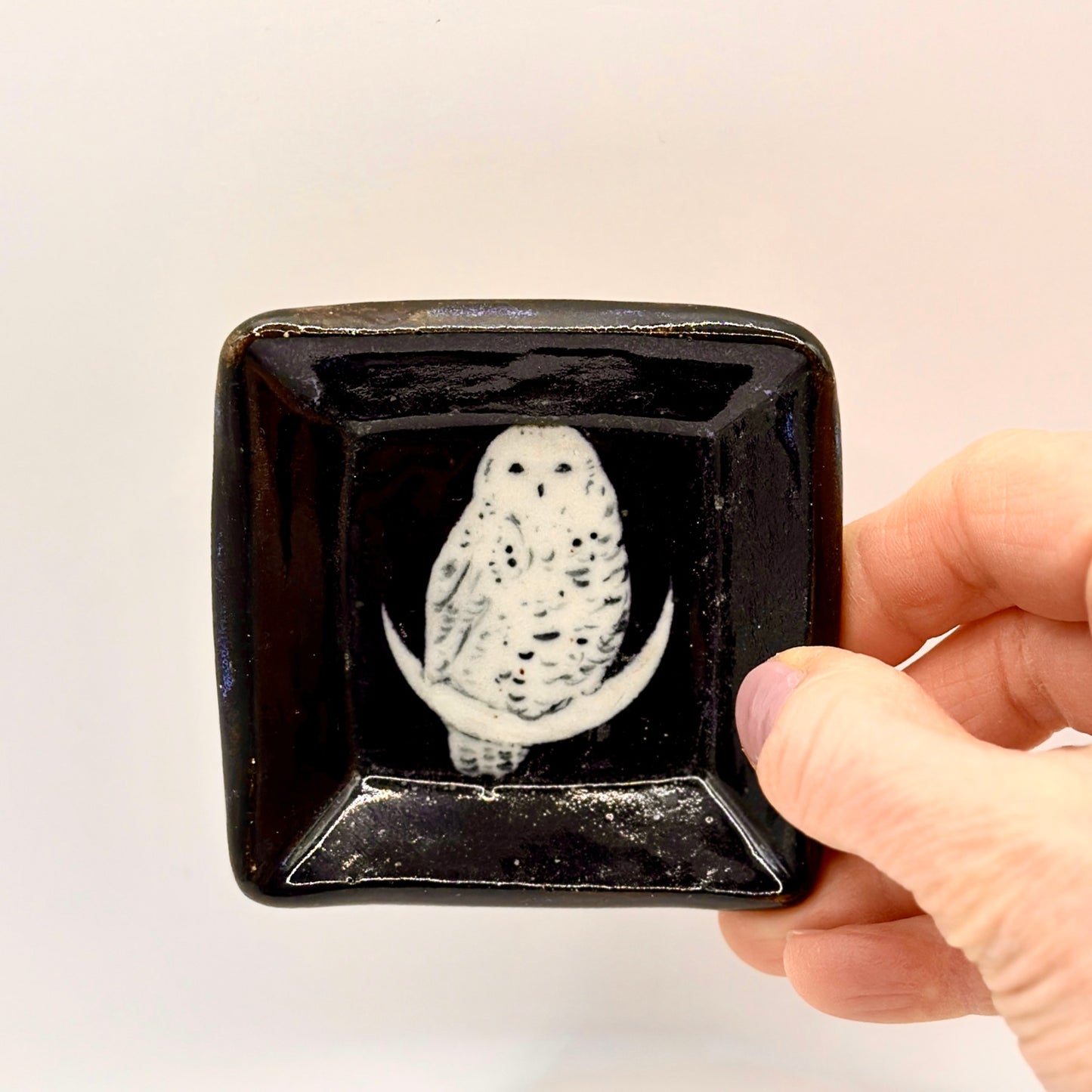 Snowy Owl Trinket Dish #1