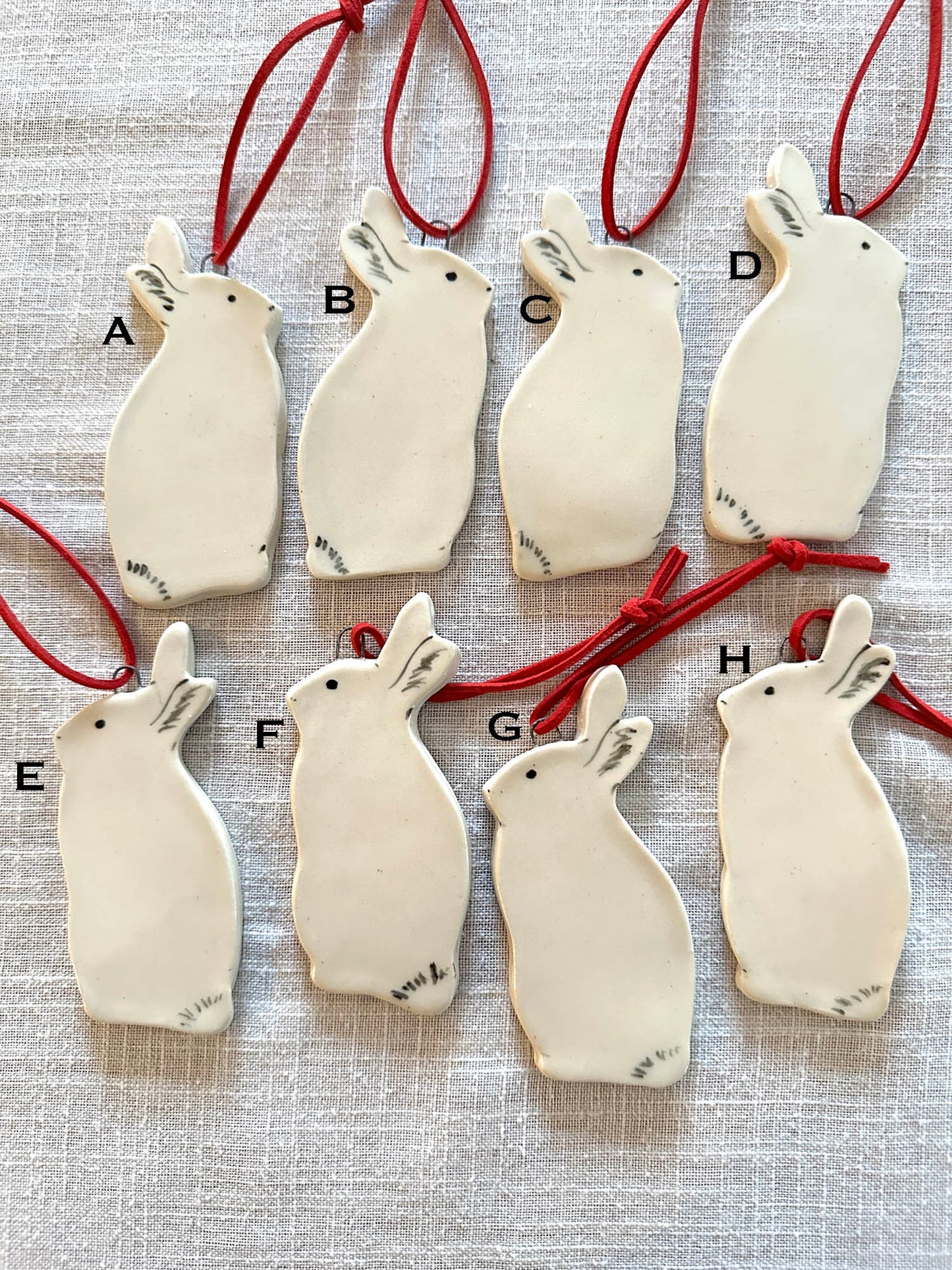 Upright Bunny Ornaments