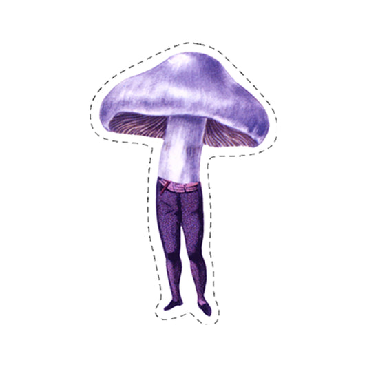 Purple-capped Mushroom Guy sticker