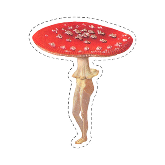 Red-capped Mushroom Gal sticker