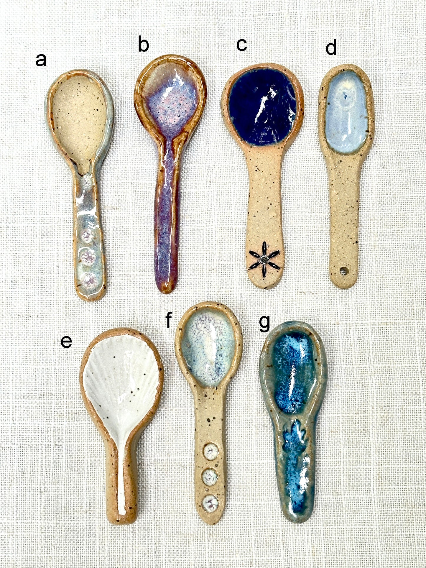 Extra small ceramic spoons