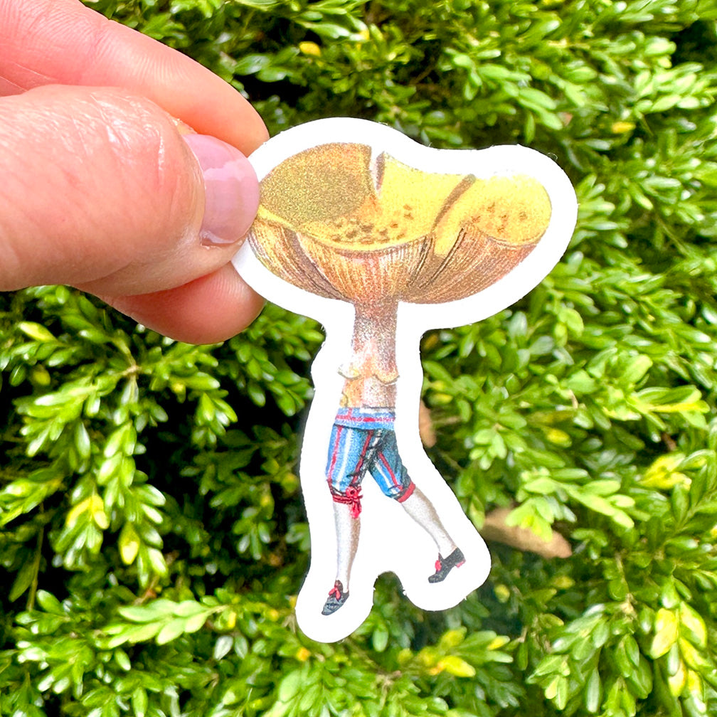 Yellow-capped Mushroom Guy sticker