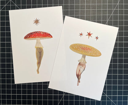 Pair of 5x7" Amanita Star prints