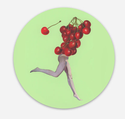 Leaping Cherries sticker